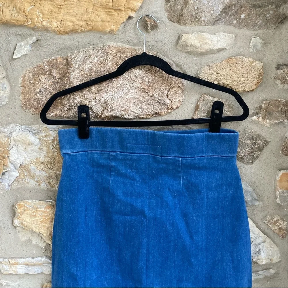 FRANK & EILEEN Donegal Unforgettable Denim Jean Skirt 1977 Medium Wash Grinding - Picture 11 of 17